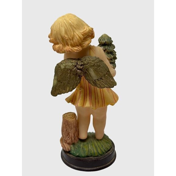 Victorian Christmas 6 Inch Angel Figurine Child Basket Fruit Tree Vintage Decor - Picture 5 of 11